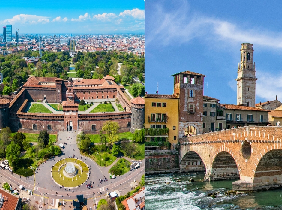 MILÃO + LARGO DI COMO + VERONA